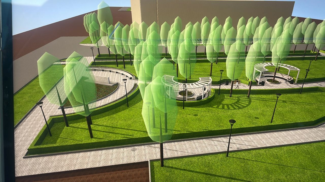 МВД проводит работу по обустройству сквера возле здания ведомства