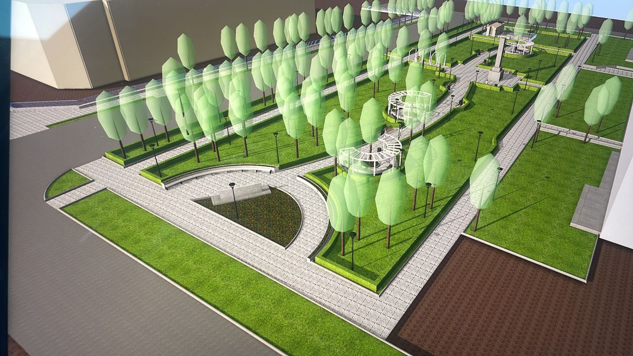 МВД проводит работу по обустройству сквера возле здания ведомства