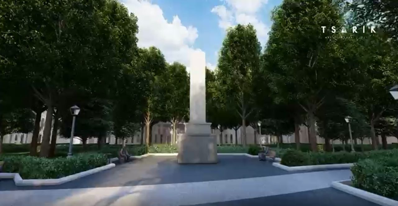 МВД проводит работу по обустройству сквера возле здания ведомства