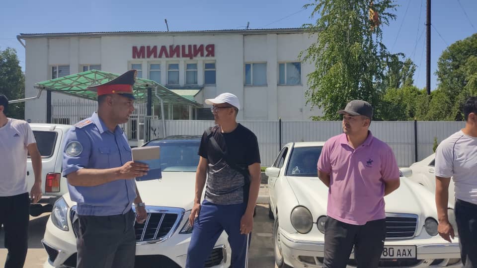 Талас шаарында  кортеж айдоочуларга түшүндүрүү иштери жүргүзүлдү