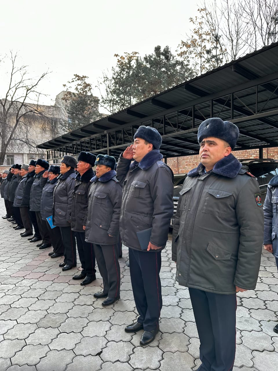 В Службе охраны МВД прошла церемония поднятия Государственного Флага