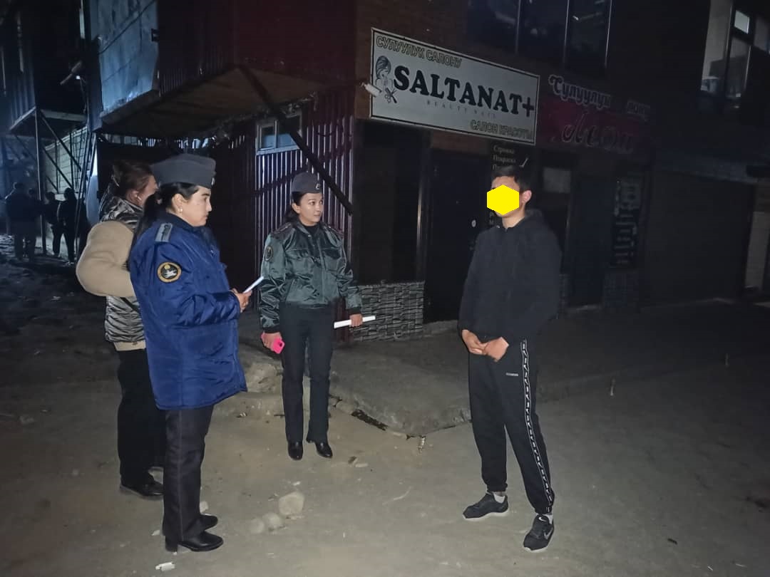 В городе Каракол прошел трех дневный рейд “Подросток-ночь”