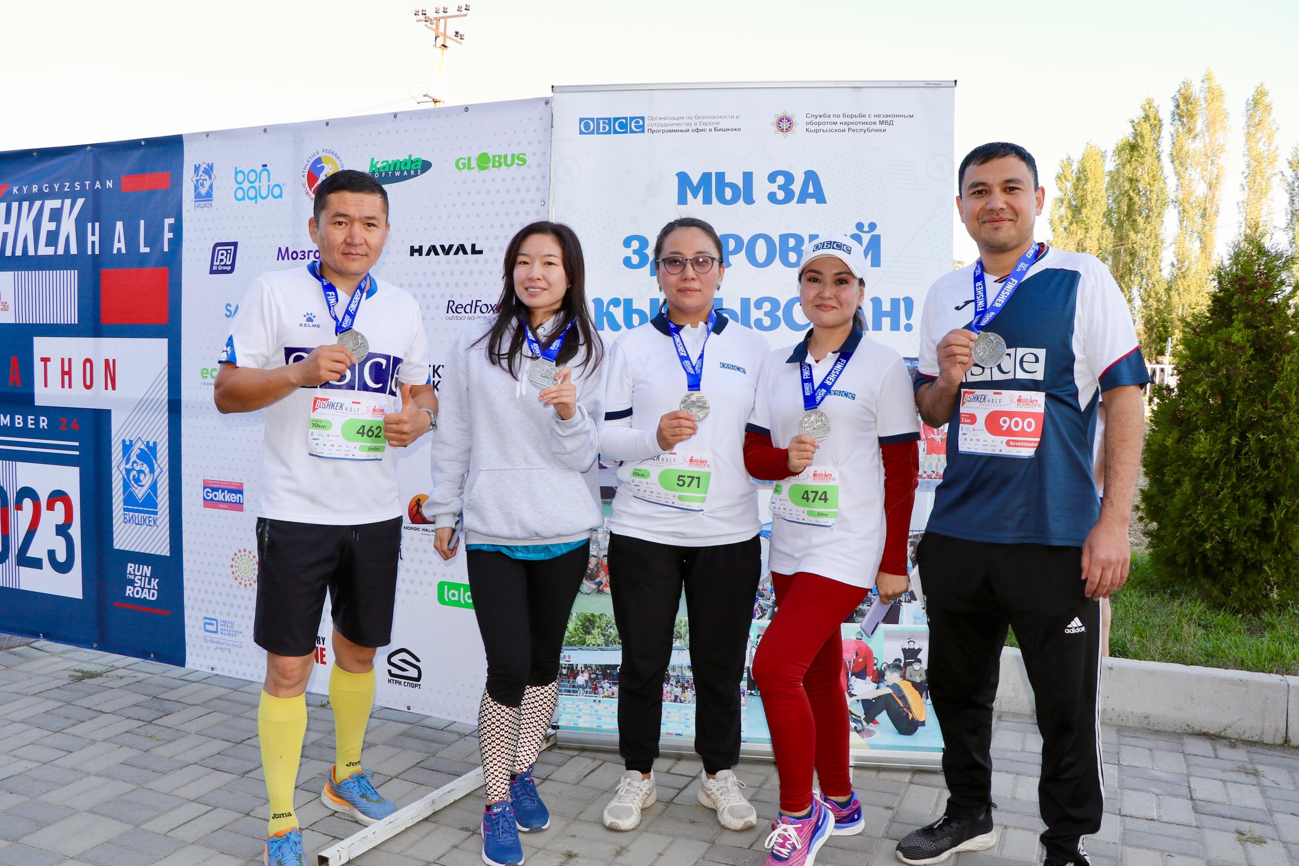 СБНОН МВД выступила партнером в проведении бишкекского полумарафона «Bishkek Half Marathon»