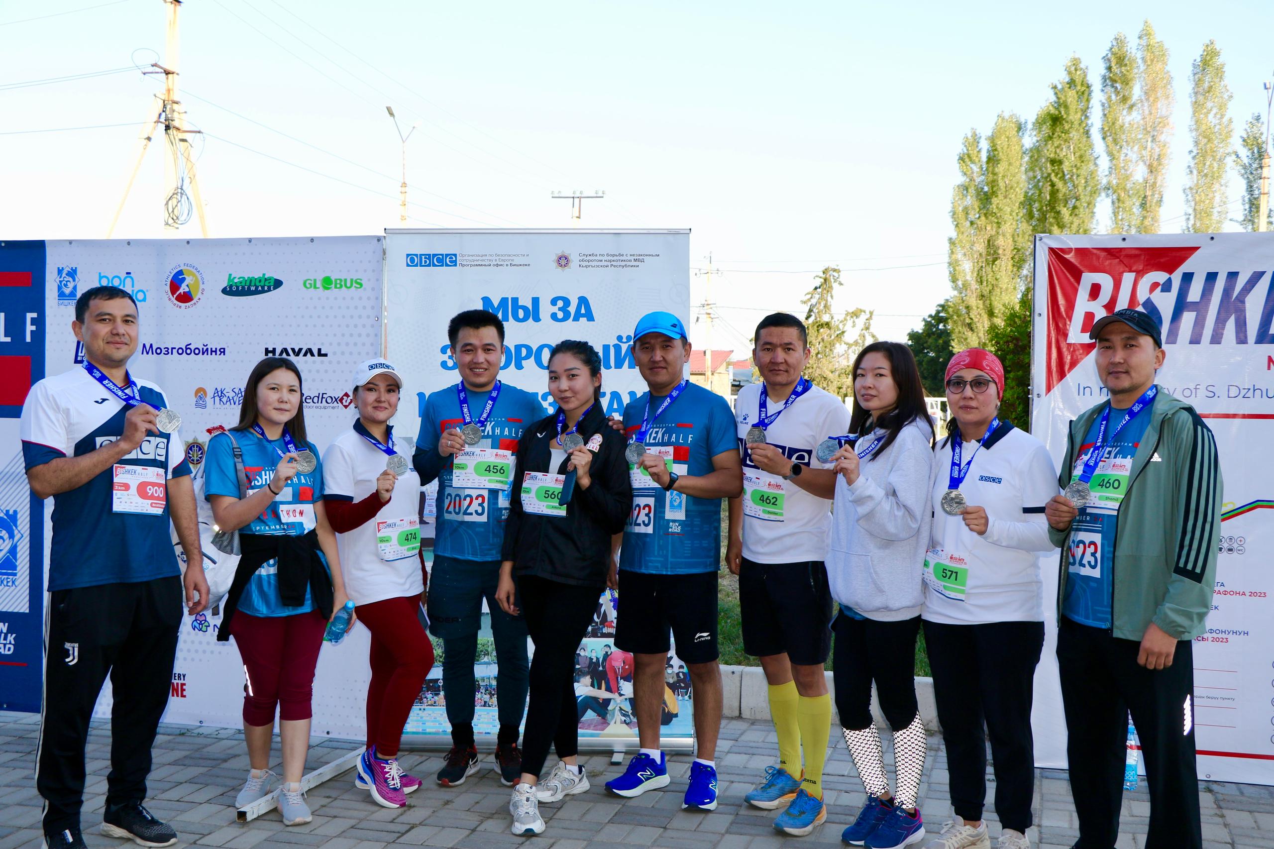 СБНОН МВД выступила партнером в проведении бишкекского полумарафона «Bishkek Half Marathon»
