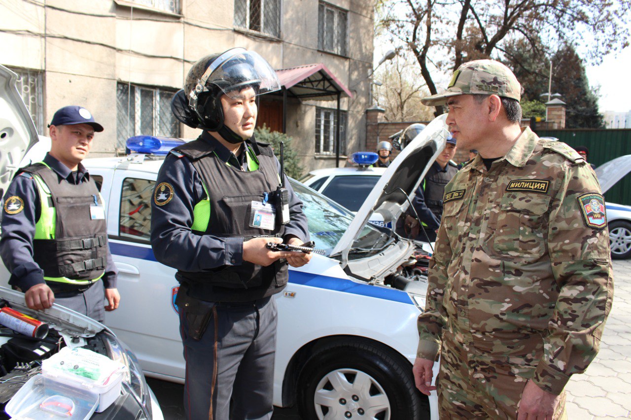 Состоялся строевой смотр для группы захвата Службы охраны МВД КР